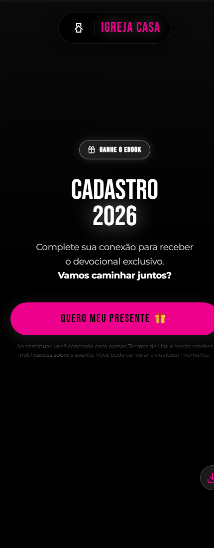 Formulário público da Igreja Casa